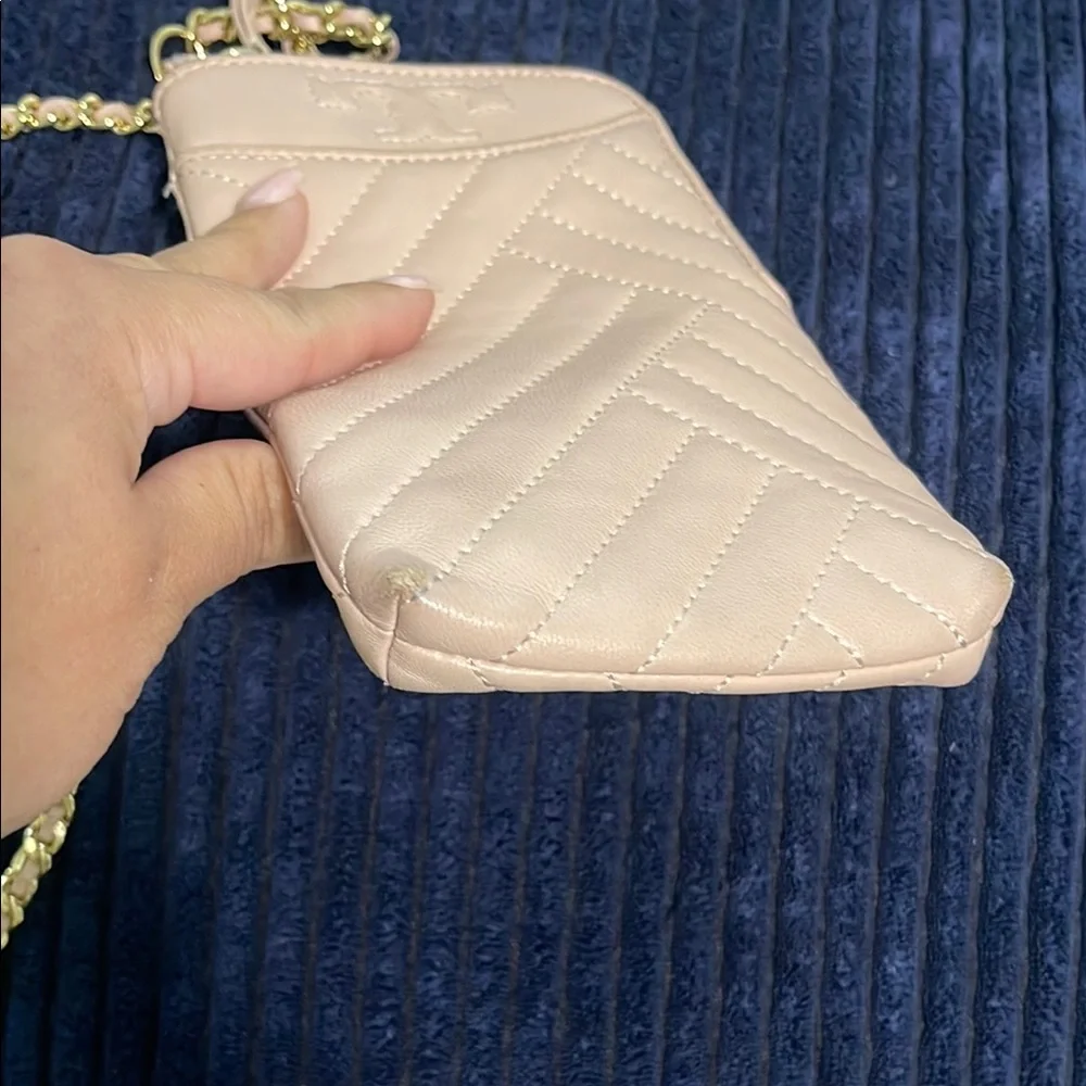 Tory Burch Blush Quilted Phone Crossbody